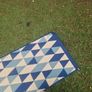 long blue cream runner rug Image 3