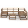 8 Piece Garden Lounge Set Brown Impregnated Pinewood Image 2