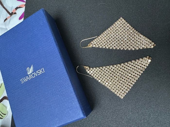 Swarovski Crystal Mesh Drop Earrings