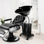 Portable Salon Basin Shampoo Bowl Sink With Electric Pump, Height Adjustable Hair Washing Basin With 2 Bucket & Drain Hoses for Home Barber Shop Use Image 2