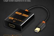 Cabletime Mini DisplayPort to HDMI 1080P Female (Video-Audio) TV (Gold-Plated) Adapter (Black) (Brand New/Warranty)