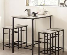 Set of 1 Table + 4 Stools Set Bistro Bar Table