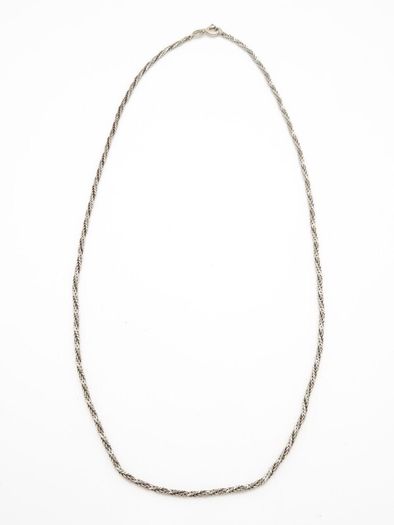 925 Vintage Italian Sterling Silver Wheat Spiga Chain