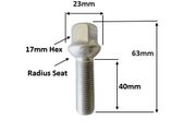10 x New 40mm Extended Bolts Fit Audi, Volkswagen, Seat, Skoda.  Delivery