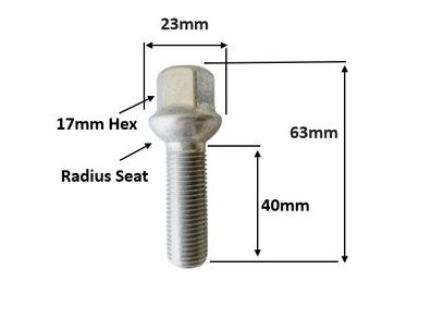 10 x New 40mm Extended Bolts Fit Audi, Volkswagen, Seat, Skoda.  Delivery