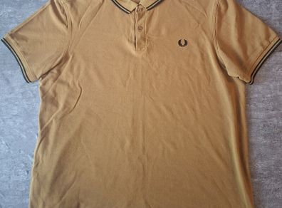 Fred Perry Twin Tipped Caramel Polo Shirt Mens XXL