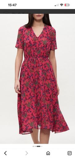 Claudie Pierlot Handkerchief Hem Midi Dress - Size 38 - 295e current stock