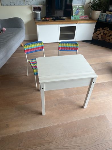 IKEA kids desk & two chairs