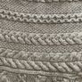 Aran Crafts - Grey Merino Wool Aran Cable & Moss Poncho - Size S/M Image 5