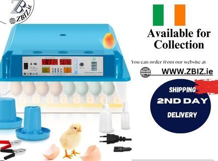 64 Eggs, Incubator with Automatic Egg Turning and LED Egg Lighting