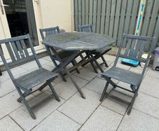 Wooden Garden Table and 4 chairs