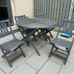 Wooden Garden Table and 4 chairs