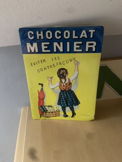 Chocolate menier small metal sign