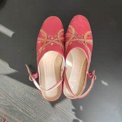 K Shoes by Clarks Red Leather Slingback Size  6