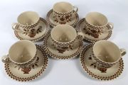 Johnson Brothers Jamestown 'Old Granite' 6 cups and saucers