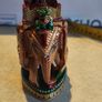 Hand-Painted Kadam Wood Elephant Figurine Indian Folk Art Decor Image 6