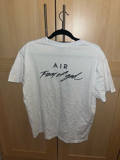 White Nike Air Fear of God T-shirts size large