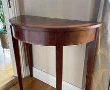 Mahogany Demi-Lune Console