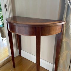 Mahogany Demi-Lune Console