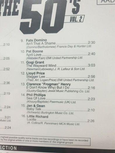 Hits of the 50's vol 2