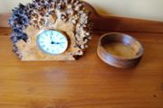 Woodturning Hand made mantle clock / REDUCED FOR QUICK SALE!!