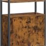 _Sideboard, kitchen cabinet, side cabinet with shelf, bathroom cabinet, steel frame, for dining room, kitchen, living room, entrance area and bedroom, vintage brown-black Image 2