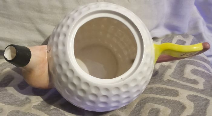 Golf ball tea-pot
