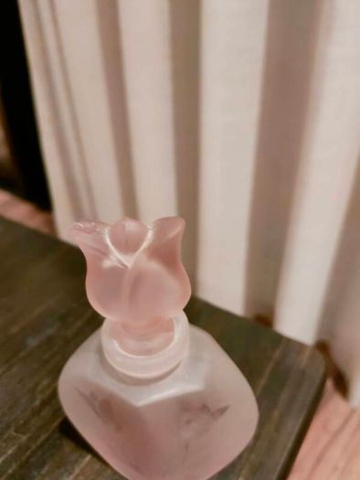 Beautiful pink vintage bottle.