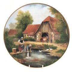 Idyllic Village life collectors plate