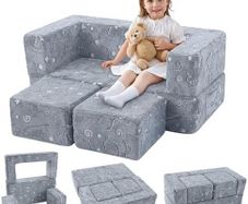 Kids Sofa Bed Toddler Armchair Couch, Glow Dinosaur