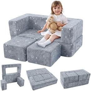 Kids Sofa Bed Toddler Armchair Couch, Glow Dinosaur