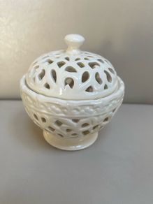 Ceramic Celtic trinket box