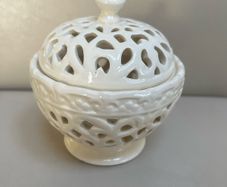 Ceramic Celtic trinket box