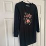 New Look Black Floral Embroidered Jumper Dress Image 7