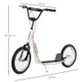 Kick Scooters for Kids with Adjustable Height, Anti-Slip Deck, Dual Brakes, Rubber Tyres, for Boys and Girls Aged 5+ Years Old - White Image 7