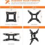 NEW SALE | GB1008-2 TV Wall Bracket for 13-43 inch TVs, TV Wall Mount for Flat & Curved TV, VESA 75x75MM to 200X200mm, up to 20KG, Tilt Image 5