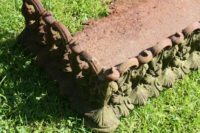 Antique Cast Iron Fire Fret Guard Front bars Fireplace grate 44" x 10"