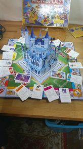 Monopoly Disney Edition Board Game 2004 Parker Brothers 3D Pop-Up Castle Complete - Golden Tinker Bell Mover