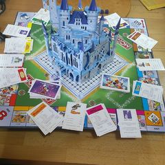 Monopoly Disney Edition Board Game 2004 Parker Brothers 3D Pop-Up Castle Complete - Golden Tinker Bell Mover
