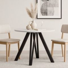 Modern Extendable Round Dining Table 100-140