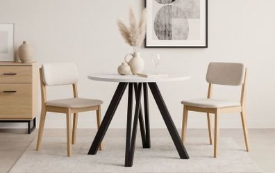 Modern Extendable Round Dining Table 100-140