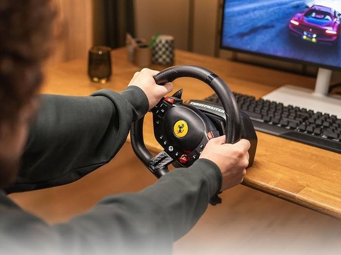 T98 Racing Wheel Ferrari 296 GTS Edition  Magnetic T2PM Pedals  240 Rotation 3 Driving Profiles  Official Xbox & PC Licensed Steering Wheel  Immersive Sim Racing Gear  Black