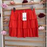 skirt Zara mini pleated tiered skirt coral red small Image 4