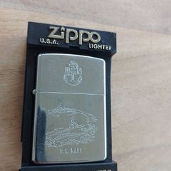 Vintage USN US Navy Zippo lighter with box instructions