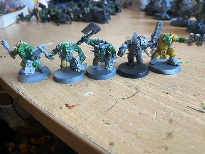 Warhammer 40k Ork Nobz x 6 and boyz x 5