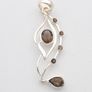 Smoky Quartz Sterling Silver Signed Pendant Image 2