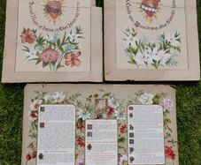 Antique 1800s Wall Art , Holy Card Paintings , Catholic Posters 21" x 14" and 2x 16" x 14"