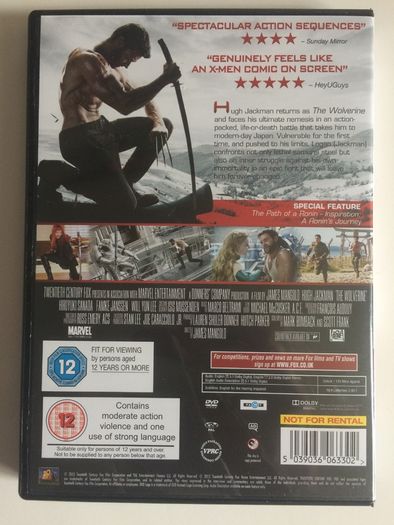 The Wolverine [2013] Hugh Jackman, Svetlana Khodchenkova, Rila Fukushima, Tao Okamoto, Hiroyuki Sanada, Will Yun Lee & Famke Janssen [Movie DVD]