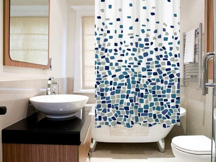 Shower Curtain Mould and Mildew Resistant Solid, 180 x 180 cm (FREE POSTAGE)