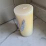 Cream-Colored Decorative Pillar Candle Image 3